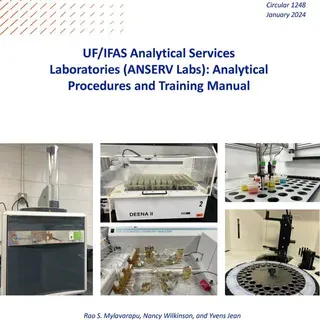 thumbnail for publication: UF/IFAS Analytical Services Laboratories (ANSERV Labs): Analytical Procedures and Training Manual